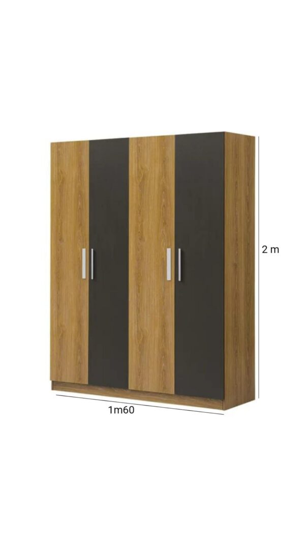 Armoire de vêtements 4 Battants