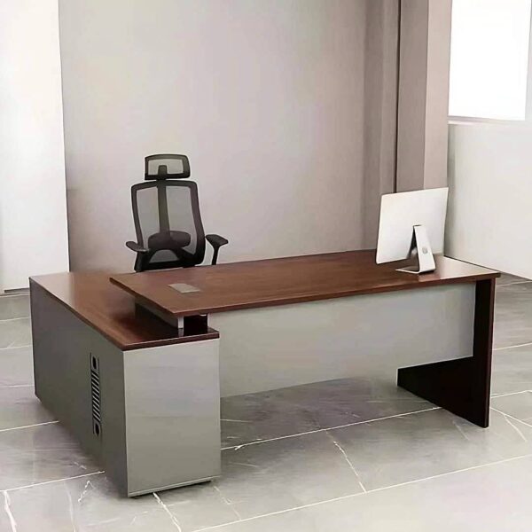 Bureau de Direction en L – Bois & Design Moderne – 180x140x75 cm