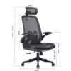 Chaise de bureau ergonomique en maille respirante – Modèle Confort Pro – Image 2