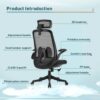 Chaise de bureau ergonomique en maille respirante – Modèle Confort Pro – Image 3