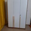 Armoire Penderie 3 Portes – Bois & Blanc – 196x120x50 cm – Image 2