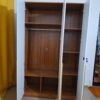 Armoire Penderie 3 Portes – Bois & Blanc – 196x120x50 cm – Image 3