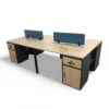 Bureau Open Space 4 Places – Design Collaboratif Moderne – Image 2