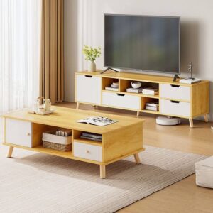 Ensemble Meuble TV & Table Basse – Style Scandinave Moderne